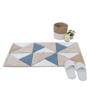 Tapis de bain de luxe en coton pur, tuftés, personnalisés, à motifs floraux, écologiques, longs et durables, avec assurance qualité, prix de gros ITHL - Product Image 1