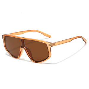 Logo Custom 2026 Vintage Men Women Big <b>Frame</b> Sun Glasses UV400 <b>Square</b> One Piece Lens <b>Sunglasses</b> - Product Image 4