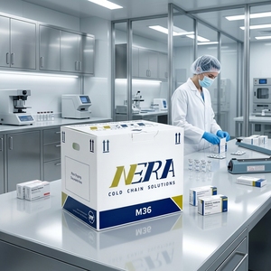 Boîte de transport réutilisable NERA série M pour vaccins et chaîne du froid avec suivi GPS et surveillance en temps réel en option pour la distribution du dernier kilomètre - Product Image 1