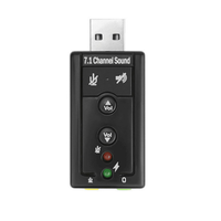 Adaptateur de carte son USB 2.0 avec microphone/haut-parleur, son surround 7.1 CH, son 3D pour PC ou ordinateur portable