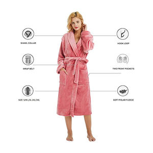 Lusso <span class=keywords><strong>donna</strong></span> XL flanella accappatoio solido modello lunga con cappuccio <span class=keywords><strong>camicia</strong></span> <span class=keywords><strong>da</strong></span> <span class=keywords><strong>notte</strong></span> ispessita spugna tessuto a maglia autunno inverno indumenti <span class=keywords><strong>da</strong></span> <span class=keywords><strong>notte</strong></span> ODM - Product Image 4