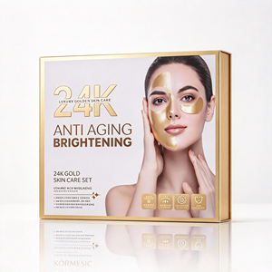 Kit de Soins Visage Format Voyage en Gros avec Masques Yeux Dorés Hydratants – Trousse Cosmétique Personnelle - Product Image 6