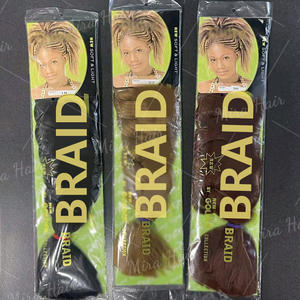 Mèches <span class=keywords><strong>de</strong></span> tresses africaines en gros, tresses en gros, 82 pouces, cheveux <span class=keywords><strong>de</strong></span> tressage ghanéens pré-étirés, afro yaki, 165g, extensions <span class=keywords><strong>de</strong></span> tresses jumbo - Product Image 2