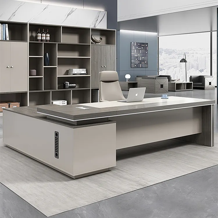 High End CEO Desk Modern Boss Office Furniture Table Manager Executive Desk