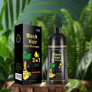 Tinta per Capelli Semi-Permanente alle Erbe con Zenzero e Ginseng, Senza Ammoniaca e PPD, Copre i Capelli Grigi/Bianchi, Colore <span class=keywords><strong>Marrone</strong></span>/Nero, Modello Crema - Product Image 5