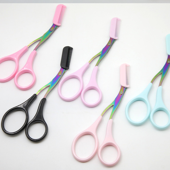 Инструмент для красоты VMAE, профессиональный триммер, ножницы для стрижки бровей с расческой для женщин и мужчин