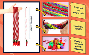 Collier de <span class=keywords><strong>perles</strong></span> de piment collier de faveur de fête mexicain Cinco de Mayo <span class=keywords><strong>Fiesta</strong></span> décoration de fête Mardi Gras accessoires de déguisement - Product Image 6