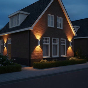 Lámpara de Pared LED para Exteriores, Diseño Delgado, Chapada en Oro, Aluminio, IP65, Difusor de Vidrio Templado, para Jardín - Product Image 3