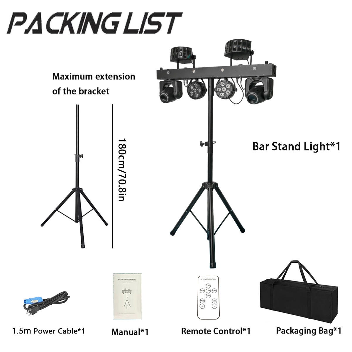 1.8M Medium Stand Gig bar