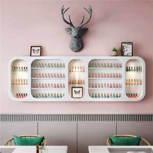 Nouvelle étagère murale de présentation pour cosmétiques de salon de manucure, présentoir mural pour vernis à ongles et colle - Product Image 6