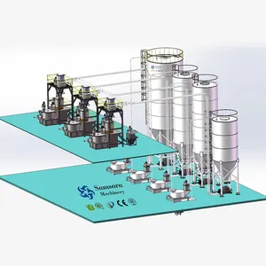 Sistema de alimentación automático completo, 200-300 Kg/H, con pulverizador, maquinaria Artificial de planta de arroz
