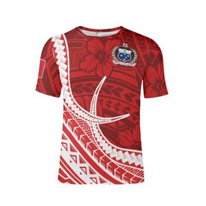 Escudo DE ARMAS <span class=keywords><strong>tribal</strong></span> polinesio de Samoa Patrón Camiseta con estampado personalizado Precio bajo Venta al por mayor Camisetas de manga corta de verano para hombres - Product Image 5
