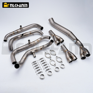 Sistema de Escape para Motocicleta NlkHanm ZX6R, Modificación Arro Ti. Sección frontal central de 60 mm de calibre, color plateado, KAWASA Mainland - Product Image 3