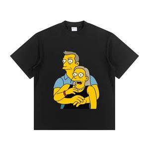 T-shirt confortable unisexe surdimensionné 100% coton tricoté numérique imprimé anti-boulochage le plus populaire de Truen pour le moment - Product Image 2