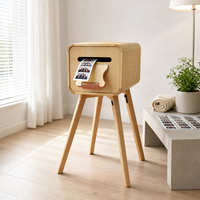 Support d'imprimante en bois massif à 4 pieds avec fente pour papier, table d'imprimante en bois compatible avec DNP RX1HS HiTi 525 Citizen CY-02
