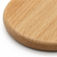 Sous-verres ronds en bois de hêtre de 10 cm, vierges pour gravure laser personnalisée, vente en gros, sous-verres personnalisés pour événements et cadeaux de pendaison de crémaillère