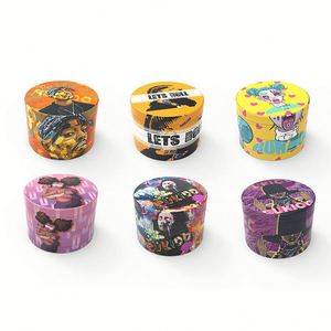 Broyeur à herbes en métal en alliage de zinc, 4 couches, 40MM 50MM 55MM, avec logo personnalisé et impression intégrale, pour boutiques de fumeurs, vente en gros - Product Image 1
