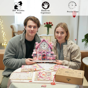 Sweetheart Cottage – Rompecabezas de madera DIY de forma irregular, hecho a mano, decorativo en 3D, para niños y adultos - Product Image 6