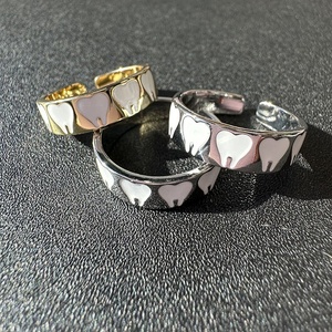 Nuevo estilo <span class=keywords><strong>higienista</strong></span> Dental anillo <span class=keywords><strong>de</strong></span> dientes delicado fino seis anillos <span class=keywords><strong>de</strong></span> dientes <span class=keywords><strong>de</strong></span> oro y plata asistente Dental joyería minimalista - Product Image 3