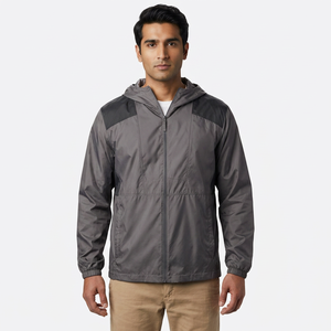 Stylish <b>Plus</b> <b>Size</b> Men's Winter Windbreaker <b>Jacket</b> <b>Waterproof</b> Hip Hop Style with Hood Made of Canvas Fabric for Rain Weather - Product Image 1