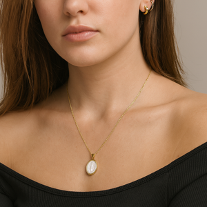 <span class=keywords><strong>Collana</strong></span> con Ciondolo Religioso della Vergine di Guadalupe in Argento Sterling 925 con Conchiglia Bianca Ovale e Madonna in <span class=keywords><strong>Oro</strong></span> 18K per Regalo Cristiano - Product Image 6