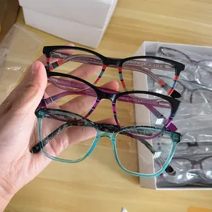 Stock cheap acetate clearance Acetate optical glasses frame random Acetate eyewear optical Eye glasses frame for women cat