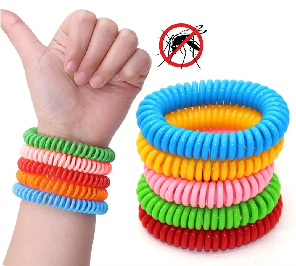 Mosquito Bracelet Deet Free EVA Natural Mosquito Repellent Bracelet Coil Eucalyptus Citronella Oil Safe To Baby Skin