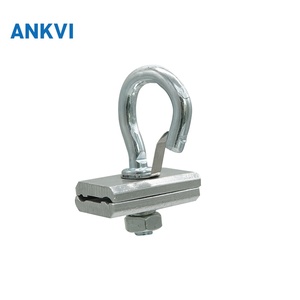 Gancho de tensión para cable de bajada FTTH, tipo mariposa, 2x5mm, abrazadera de acero Q235 y aluminio, 3.5KN - Product Image 3