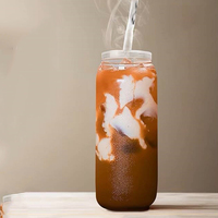 Boîte en plastique PET transparente de 330 ml et 500 ml, boîte vide en vrac pour café, jus, boissons, avec scelleuse manuelle pour boîtes