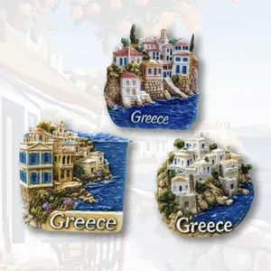 Magneti per Frigorifero 3D <span class=keywords><strong>in</strong></span> Resina di Santorini, <span class=keywords><strong>Grecia</strong></span>, Souvenir Turistico, Adesivo per Frigorifero, Regalo Artigianale - Product Image 5