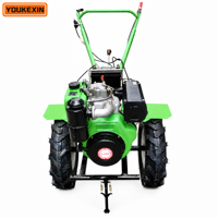 Motoculteur diesel YKX de 1350 mm de largeur à entraînement direct, haute puissance, démarrage électrique, équipement et kit d'outils agricoles