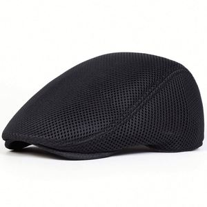 Men's Mesh Flat Summer Breathable Newsboy Hats Cap Irish Cabbie Driving Hat Full Head Wrap Adjustable <b>Beret</b> Gifts - Product Image 4