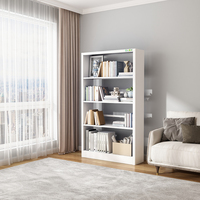Mobilier de bibliothèque moderne Étagère à 4 niveaux pour la maison Étagère à livres en métal Étagère à livres en acier pour magasin de détail Étagères à livres en acier