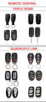 Kit de verrouillage de porte de voiture avec télécommande, système d'entrée sans clé, 4 actionneurs de verrouillage de porte ABS universels 12V