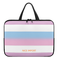 Sac pour ordinateur portable gris arc-en-ciel, étui fin pour ordinateur portable avec fermeture éclair, sac portable pour tablette, grande capacité