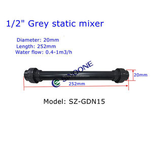 Sinoone 1/2in uPVC tĩnh Mixer 20 mét nhựa nối cho chất lỏng Ozone nước xử lý nước tĩnh trộn tay áo - Product Image 4