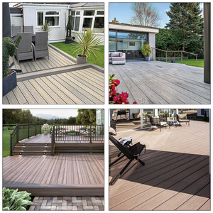 Planche <span class=keywords><strong>de</strong></span> terrasse en WPC imperméable et antidérapante, terrasse composite d'extérieur, anti-UV, jardin, patio, revêtement <span class=keywords><strong>de</strong></span> sol en WPC extérieur - Product Image 3