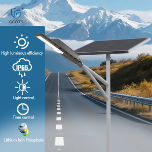 Lámparas Solares LED de Alta Calidad para Exteriores de 10W, 15W, 20W, 25W, 40W, 80W, Lámpara de Calle de Aluminio Impermeable para Áreas Escénicas y Conjuntos Residenciales - Product Image 1