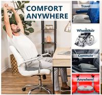 Coussin de siège de coccyx en mousse à mémoire de gel orthopédique antidérapant pour la douleur au coccyx