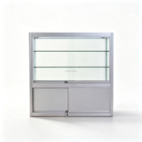 Comptoir de caisse vitrine courte en verre trempé avec éclairage LED, écologique, pour magasin de tabac