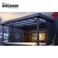 Gazebo électrique d'extérieur en usine de Chine Pergola en aluminium à persienne bioclimatique de conception avec pavillon de toiture sur pied étanche