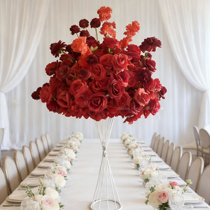 Bola de <span class=keywords><strong>Flores</strong></span> de Boda de Alta Gama, Hilera de <span class=keywords><strong>Flores</strong></span> Naturales Blancas para Decoración de Pasillos y Escenarios, Elegantes <span class=keywords><strong>Centros</strong></span> de Mesa con <span class=keywords><strong>Flores</strong></span> para Caminos - Product Image 5