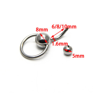 Anillos de Ombligo de Acero Quirúrgico Esterilizado GEM Slave Barbell, <span class=keywords><strong>Piercing</strong></span> <span class=keywords><strong>VCH</strong></span>, <span class=keywords><strong>Piercing</strong></span> Genital, Fotos - Product Image 5