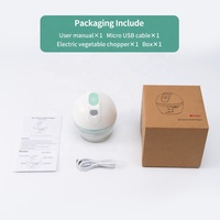 Minimáquina eléctrica para cocina, picadora de alimentos y verduras con carga USB, 150ml
