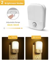 ZHILAI Mini Veilleuse LED Moderne à Détecteur de Mouvement, Blanc Chaud 3000K, Intensité Réglable, Certifiée FCC, Garantie 1 An pour Chambre à Coucher
