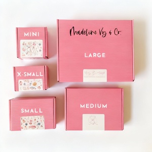 Boîte d'expédition cosmétique en carton ondulé rose personnalisée avec logo |   Emballage écologique recyclable pour l'expédition de produits de beauté - Product Image 2