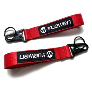 <b>Ribbon</b> Polyester Logo Motorcycle Straps Woven Embroidery Lanyard Wristlet Keychain - Product Image 4