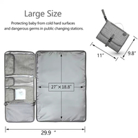 Tapis à langer compact pliable et imperméable pour bébé avec pochette pour poussette, sac à couches, soins en plein air et crèche