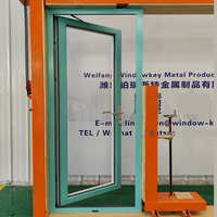 Pintu Ayun Aluminium Minimalis Modern Panel Kaca Besar Thermal Break untuk Rumah dan Kantor Kontemporer