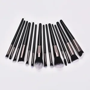 Beliebte Selling 14pcs Black Makeup Brushes Hersteller Makeup Tools